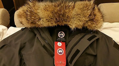 Pre-owned Canada Goose Brand "red Label" Edition Hologram Graphite  Expedition Xl Parka In Gray