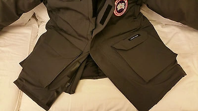 Pre-owned Canada Goose Brand "red Label" Edition Hologram Graphite  Expedition Xl Parka In Gray