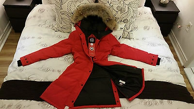 Pre-owned Canada Goose Brand "red Label" Edition  Red Shelburne "xs" Parka Jacket In Sunfire Red