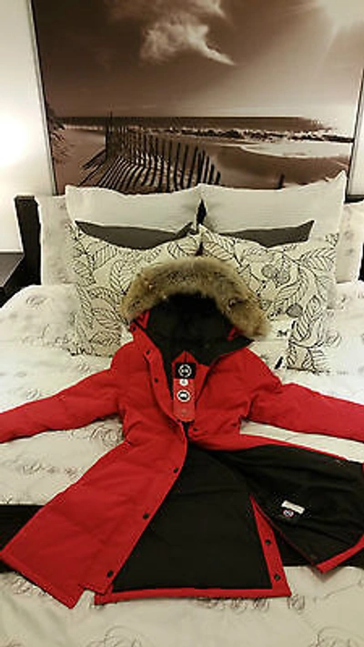 Pre-owned Canada Goose Brand "red Label" Edition  Red Shelburne "xs" Parka Jacket In Sunfire Red