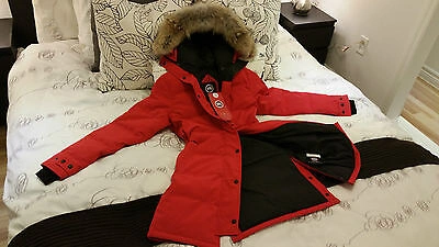 Pre-owned Canada Goose Brand "red Label" Edition  Red Shelburne "xs" Parka Jacket In Sunfire Red