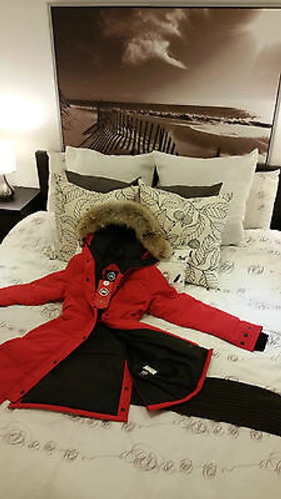 Pre-owned Canada Goose Brand "red Label" Edition  Red Shelburne "xs" Parka Jacket In Sunfire Red