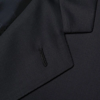 Pre-owned Brioni "catone" Handmade Dark Navy Blue Wool Suit Short Portly