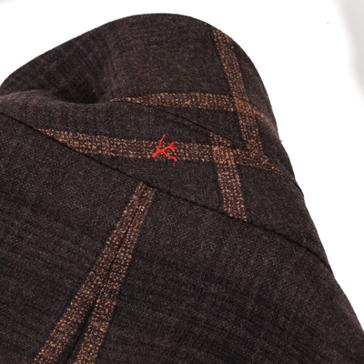 Pre-owned Isaia $3895  'cortina' Slim-fit Wool And Cashmere Peacoat 40 R (eu 50) In Brown
