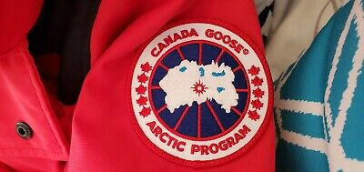 Pre-owned Canada Goose Brand Grey Label Sunfire Red  Erickson Parka Men Size Medium Mm
