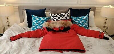 Pre-owned Canada Goose Brand Grey Label Sunfire Red  Erickson Parka Men Size Medium Mm