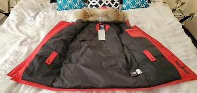 Pre-owned Canada Goose Brand Grey Label Sunfire Red  Erickson Parka Men Size Medium Mm