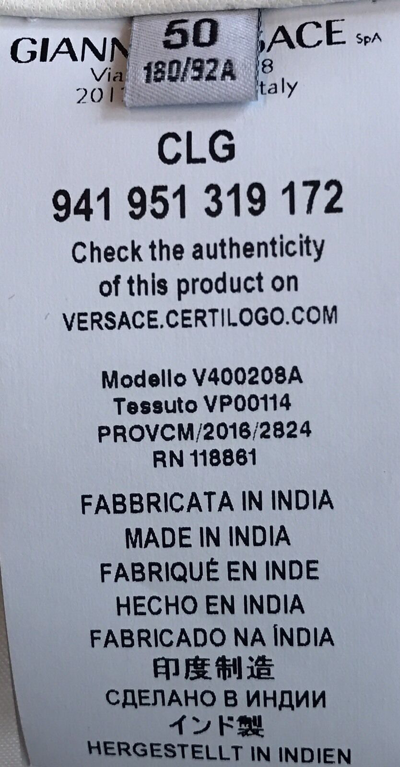 Pre-owned Versace Collection Leather Blouson In White