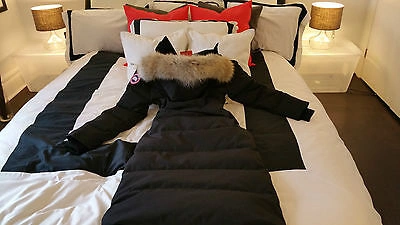 Pre-owned Label Edition Brand Red  Black Canada Goose Mystique Large Parka Jacket