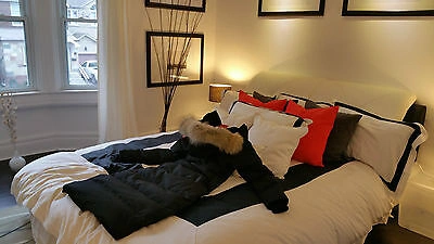 Pre-owned Label Edition Brand Red  Black Canada Goose Mystique Large Parka Jacket