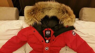 Pre-owned Canada Goose Brand "red Label" Edition  Red Shelburne "small" Parka Jacket In Sunfire Red