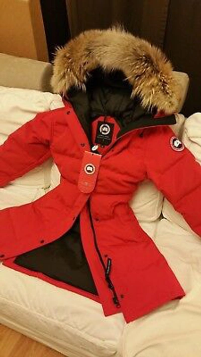 Pre-owned Canada Goose Brand "red Label" Edition  Red Shelburne "small" Parka Jacket In Sunfire Red