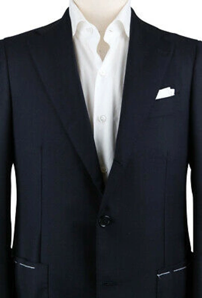 Pre-owned Luigi Borrelli Midnight Navy Blue Sportcoat - (lbgusb2093)
