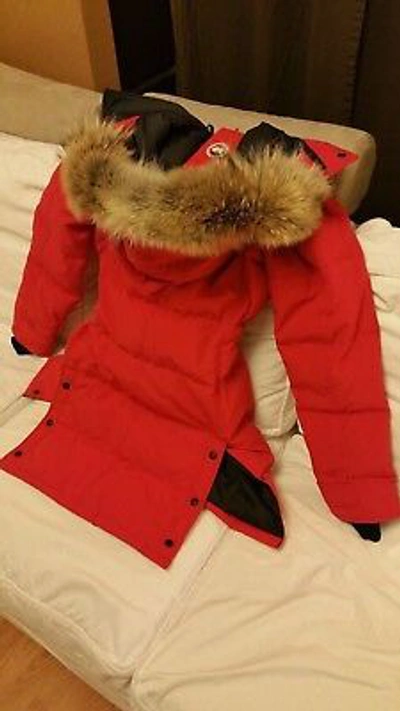 Pre-owned Canada Goose Brand "red Label" Edition  Red Shelburne "small" Parka Jacket In Sunfire Red