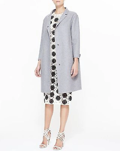 Pre-owned Burberry Prorsum $3,995  8 10 42 Spotted Curlicue Embroidered Lace Dress Women In Black / White