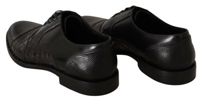 Pre-owned Dolce & Gabbana Shoes Black Leather Exotic Skins Formal Eu39 / Us6 Rrp $2100