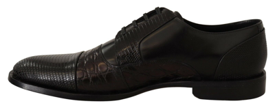 Pre-owned Dolce & Gabbana Shoes Black Leather Exotic Skins Formal Eu39 / Us6 Rrp $2100