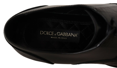 Pre-owned Dolce & Gabbana Shoes Black Leather Exotic Skins Formal Eu39 / Us6 Rrp $2100