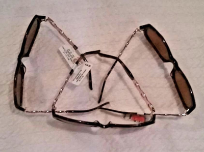 Pre-owned Daisy Fuentes Sol Women's Rx Ready Polarized Sun Glass Lenses 3 Piece Combo In Brown