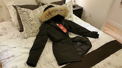 Pre-owned Label Edition Brand Red  Navy Canada Goose Victoria Large Parka Jacket