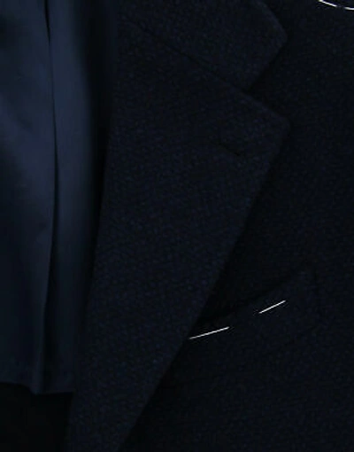 Pre-owned Luigi Borrelli $4500  Midnight Navy Blue Wool Coat - (culb207770)