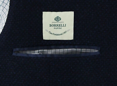 Pre-owned Luigi Borrelli $4500  Midnight Navy Blue Wool Coat - (culb207770)