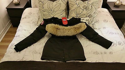 Pre-owned Label Edition Brand Red  Navy Canada Goose Victoria Large Parka Jacket