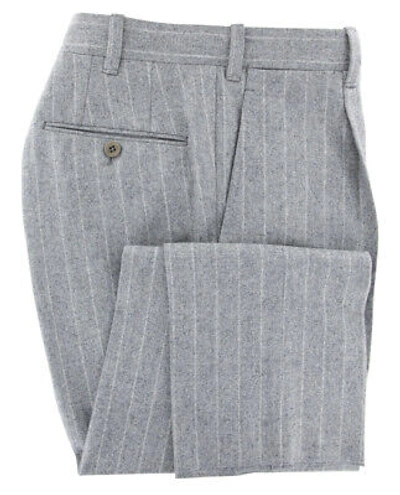 Pre-owned Luigi Borrelli $4200  Gray Wool Striped Suit - 40/50 - (lb4043171r8)
