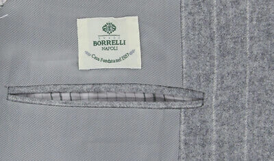 Pre-owned Luigi Borrelli $4200  Gray Wool Striped Suit - 40/50 - (lb4043171r8)