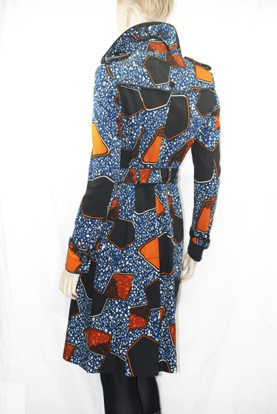 Pre-owned Burberry $2,995 Runway  Prorsum 4 38 Eclectic Print Multi Color Trench Coat Women In Multicolor