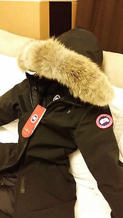 Pre-owned Canada Goose Brand "red Label" Edition Ladies Black  Victoria Lg Parka Jacket