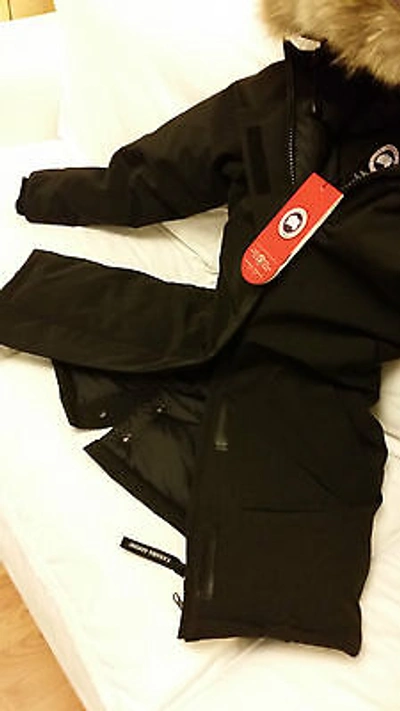 Pre-owned Canada Goose Brand "red Label" Edition Ladies Black  Victoria Lg Parka Jacket