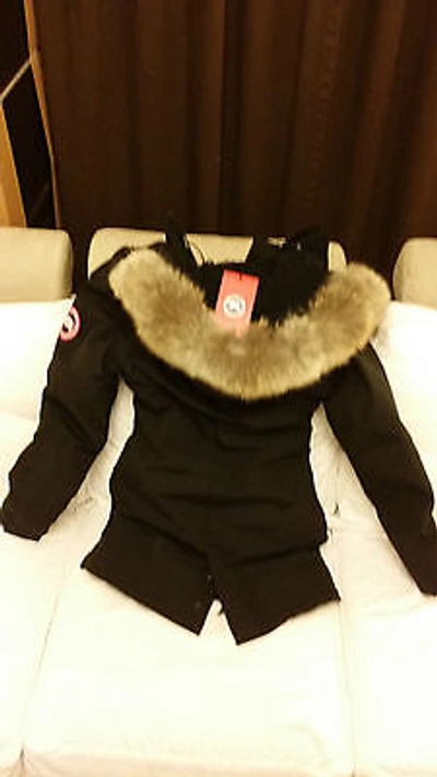 Pre-owned Canada Goose Brand "red Label" Edition Ladies Black  Victoria Lg Parka Jacket