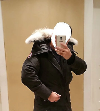 Pre-owned Canada Goose Brand Red Label Edition Hologram Black  Langford Mm Parka Jacket