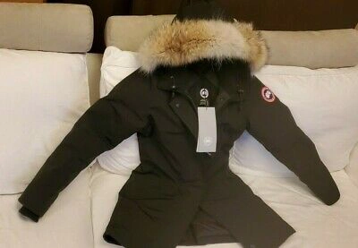Pre-owned Canada Goose 2022 Grey Label Edition "black"  Victoria Ladies Xs Parka Jacket In Gray