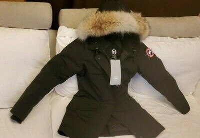 Pre-owned Canada Goose Brand Grey Label Edition Black  Victoria Ladies Xs Parka Jacket In Gray