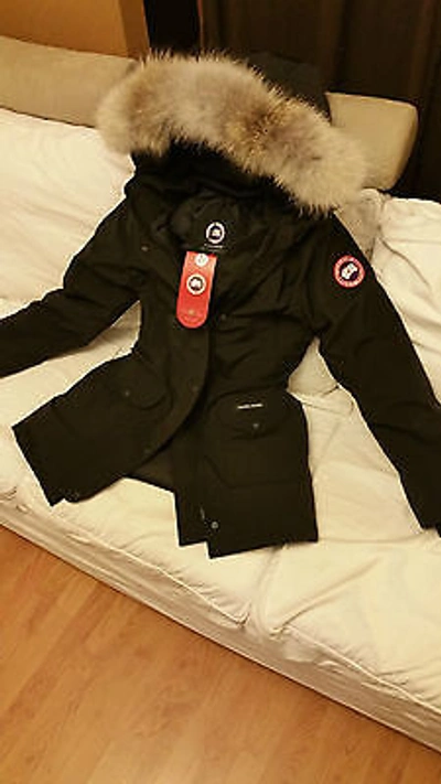 Pre-owned Canada Goose Brand Red Label Black  Trillium Small Parka Jacket