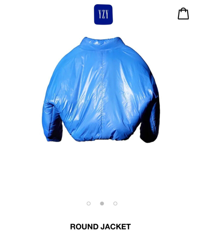 Pre-owned Gap Yeezy  Round Jacket, Recycled Nylon. In Stock Ships In 2-3 Business Days. In Blue