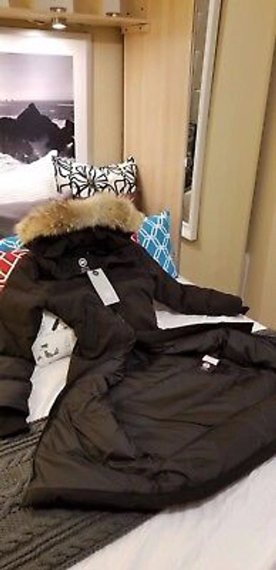 Pre-owned Canada Goose 2022 Grey Label Concept Edition Lady Black  Mystique Lg Parka Jacket In Gray