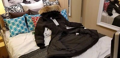 Pre-owned Canada Goose 2022 Grey Label Concept Edition Lady Black  Mystique Lg Parka Jacket In Gray