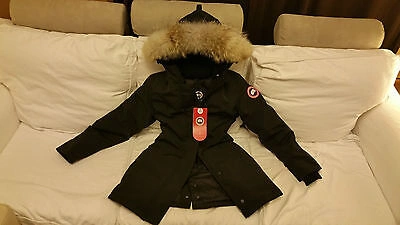 Pre-owned Label Edition Brand Red  Black Canada Goose Victoria Small Parka Jacket