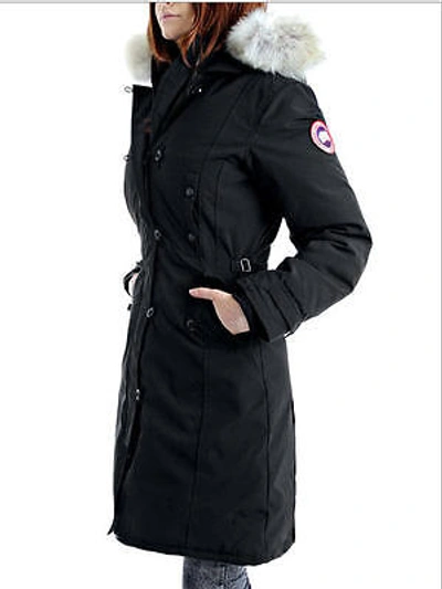 Pre-owned Canada Goose Brand "red Label" 100% Ladies Black  Kensington Xs Parka Jacket