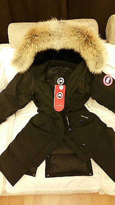 Pre-owned Canada Goose Brand "red Label" 100% Ladies Black  Kensington Xs Parka Jacket