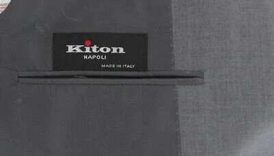 Pre-owned Kiton $6900  Gray Wool Melange Suit - (337)
