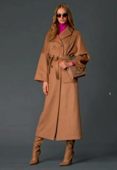 Pre-owned Versace Collection Camelhair Coat In Beige