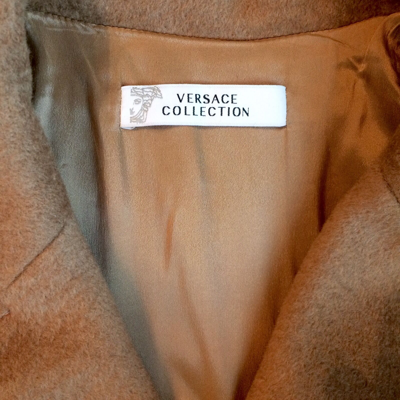 Pre-owned Versace Collection Camelhair Coat In Beige