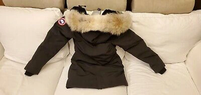 Pre-owned Canada Goose 2022 Grey Label Edition "black"  Victoria Ladies Sm Parka Jacket In Gray