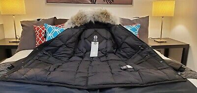 Pre-owned Canada Goose Grey Label Edition Black  Victoria "large" Ladies Parka Jacket In Gray