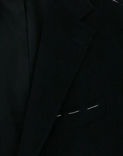 Pre-owned Luigi Borrelli $5100  Black Cashmere Solid Coat - (cutorinoc130590)