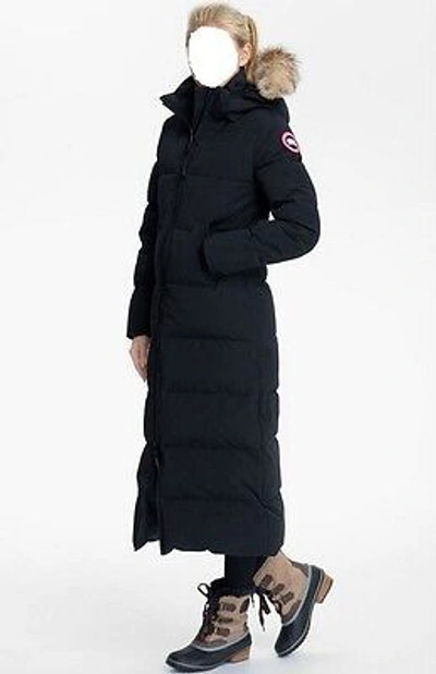 Pre-owned Label Edition Red  100% Lady Navy Blue Canada Goose Mystique Lg Parka Jacket